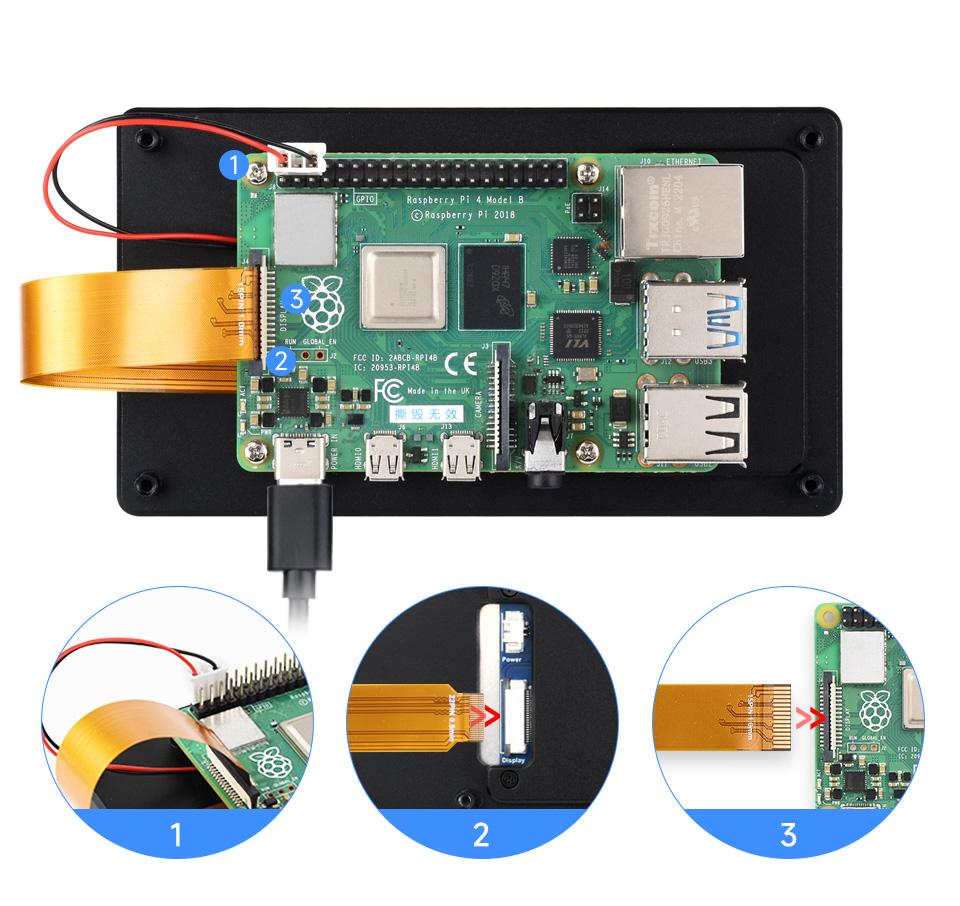 ラズパイ3B,5インチタッチパネル,スイッチ付電源,32GBmicroSD ラズパイ3B,5インチタッチパネル,スイッチ付電源,32GBmicroSD